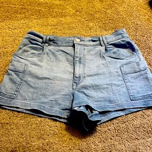 Like new light denim express jean shorts